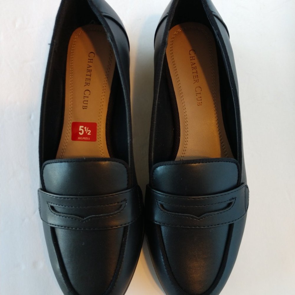 Charter Club Black Loafers Women's Size 5.5 M New In Box - Picture 2 of 16